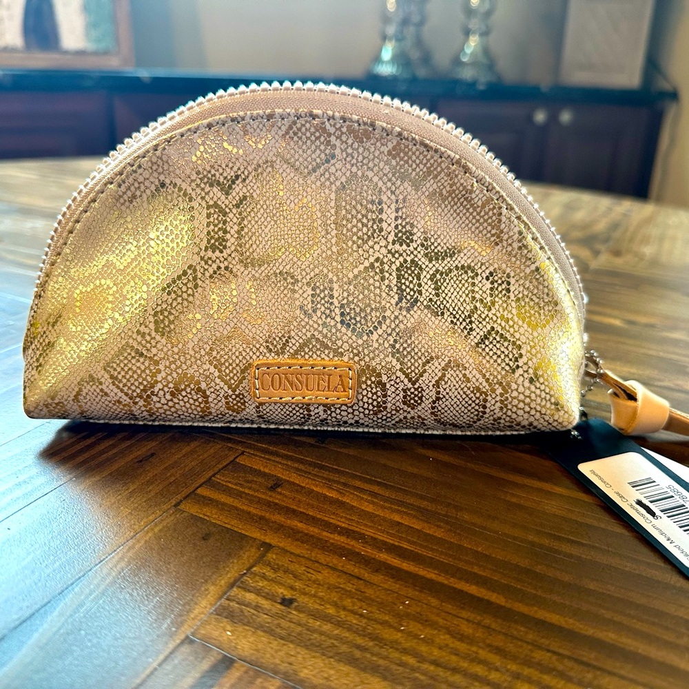 Consuela  Gilded Medium Cosmetic Case 8" x 4 1/2"
(NWT)